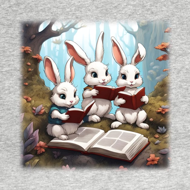 Reading bunnies by LM Designs by DS